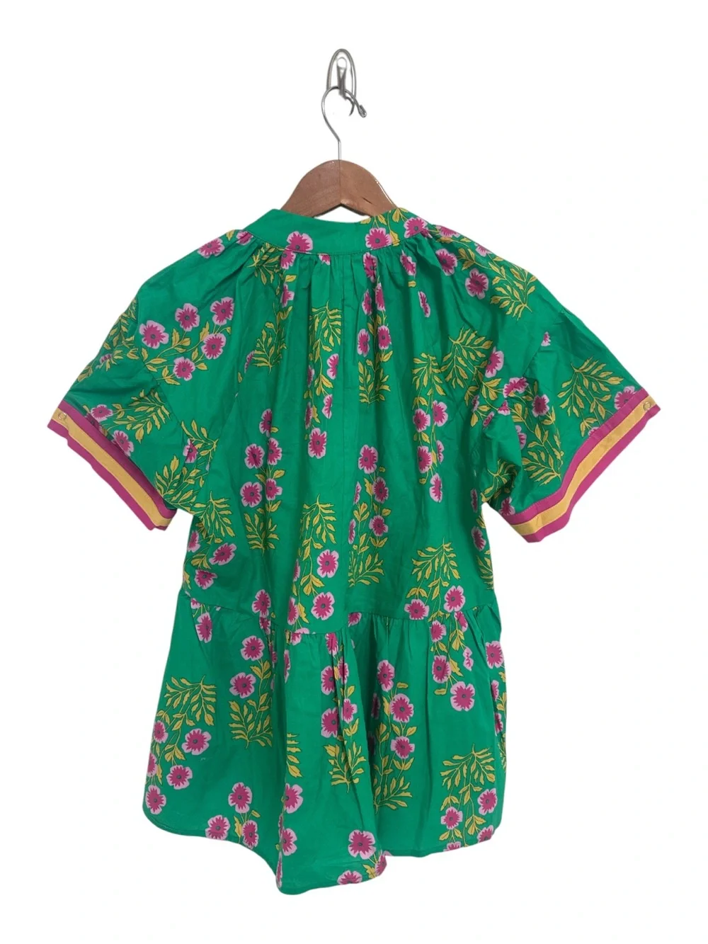 Umgee Green Floral Summer Blouse - Picture 6 of 7